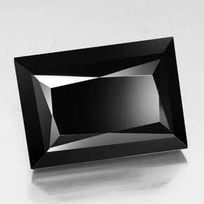59.02 ct Black Tourmaline Stone, Natural Tourmaline in Baguette / Scissor Cut Shape for Sale