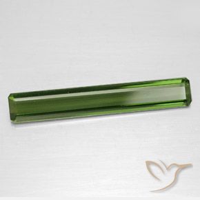 2.98 ct Green Tourmaline Stone, Natural Tourmaline in Octagon Facet Shape for Sale
