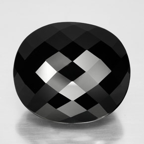 Черный Турмалин Камень - 29.6ct Овал Шахматный (ID: 348312)