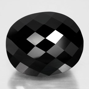 Черный Турмалин Камень - 32.3ct Овал Шахматный (ID: 348314)