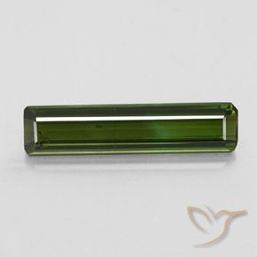2,55 ct octagonschliff grüner Turmalin aus Mosambik, Größe 17,7 x 4mm, Garantiert natürlicher Edelstein, SI Reinheit, 1 Stück Turmalin in Dunkelgrün Farbe, Mohs-Härte von 7 - 7,5 Geeignet für den täglichen Gebrauch im Schmuck, Jahr des Tiger-Edelstein, Photo A