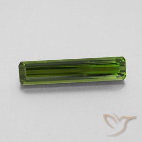2.58ct Natural Dark Green Tourmaline, Emerald Cut, VVS
