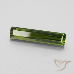 2.58 ct Green Tourmaline Stone, Natural Tourmaline in Octagon Facet Shape for Sale