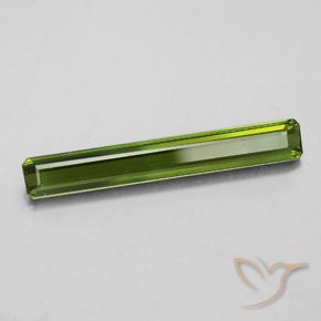 2.14 ct Green Tourmaline Stone, Natural Tourmaline in Octagon Facet Shape for Sale