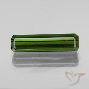 2.22ct Natural Earthy Green Tourmaline, Emerald Cut, VVS-VS