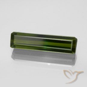 2.34 ct Green Tourmaline Stone, Natural Tourmaline in Octagon Facet Shape for Sale