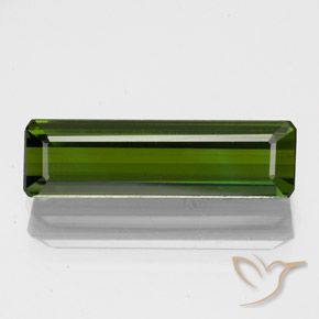 2.16 ct Green Tourmaline Gemstone, Tourmaline Gem in Octagon Facet Shape for Sale.