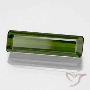 2.16 ct Green Tourmaline Stone, Natural Tourmaline in Octagon Facet Shape for Sale