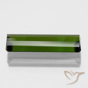 Tourmaline Gemstone in 15 x 4.3 mm Size for Sale, Tourmaline Stone in Seaweed Green Color