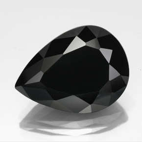 11.73 ct Black Tourmaline Gemstone, Tourmaline Gem in Pear Facet Shape for Sale.