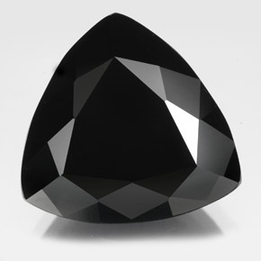 16.90 ct Black Tourmaline Gemstone, Tourmaline Gem in Trillion Facet Shape for Sale.