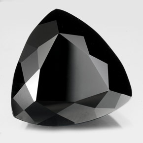 16.90 ct Black Tourmaline Stone, Natural Tourmaline in Trillion Facet Shape for Sale