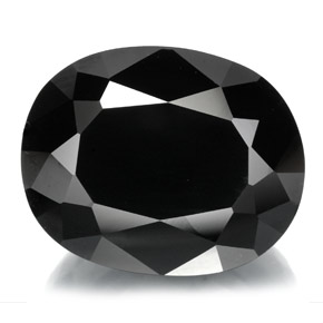 24.48 ct Black Tourmaline Gemstone, Tourmaline Gem in Oval Facet Shape for Sale.