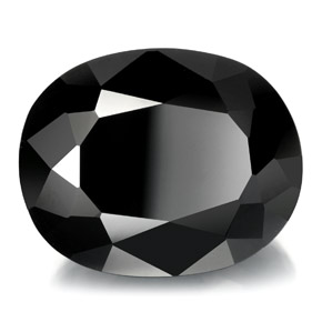 24.48 ct Black Tourmaline Stone, Natural Tourmaline in Oval Facet Shape for Sale