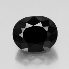 11.51 ct Black Tourmaline Gemstone, Tourmaline Gem in Oval Facet Shape for Sale.