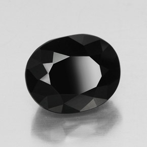 11.51 ct Black Tourmaline Stone, Natural Tourmaline in Oval Facet Shape for Sale
