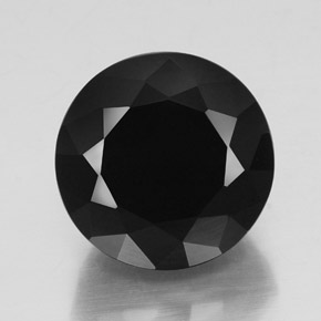 23.59 ct Black Tourmaline Gemstone, Tourmaline Gem in Round Facet Shape for Sale.