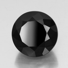 23.59 ct Black Tourmaline Stone, Natural Tourmaline in Round Facet Shape for Sale