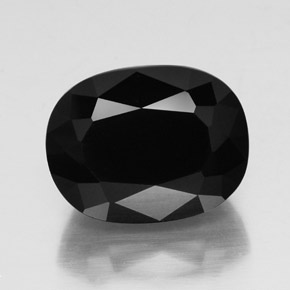 24.64 ct Black Tourmaline Gemstone, Tourmaline Gem in Oval Facet Shape for Sale.