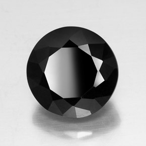 11.90 ct Black Tourmaline Stone, Natural Tourmaline in Round Facet Shape for Sale