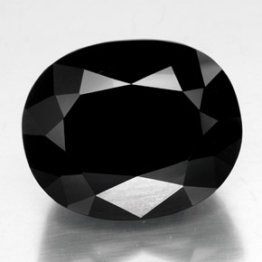 Schwarz mit Goldglanz Turmalin Edelstein - 59.9ct Oval facettiert (ID: 348830)