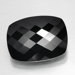 49.4ct Cushion Checkerboard Black Tourmaline Gem for sale 49.4ct Cushion Checkerboard Black Tourmaline Gem (ID: 348833)