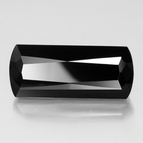 34.12 ct Black Tourmaline Stone, Natural Tourmaline in Barrel / Scissor Cut Shape for Sale