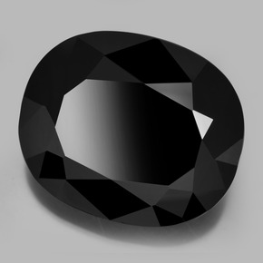 52.89 ct Black Tourmaline Stone, Natural Tourmaline in Oval Facet Shape for Sale