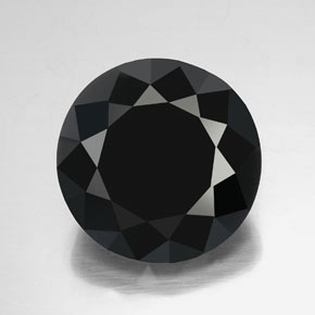 59.56 ct Black Tourmaline Gemstone, Tourmaline Gem in Round Facet Shape for Sale.