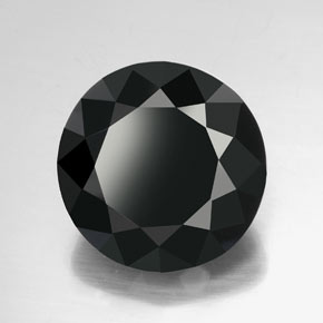 59.56 ct Black Tourmaline Stone, Natural Tourmaline in Round Facet Shape for Sale