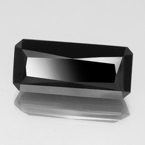 28.68 ct Black Tourmaline Stone, Natural Tourmaline in Octagon / Scissor Cut Shape for Sale