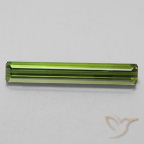 2.28ct Natural Medium Light Green Tourmaline, Emerald Cut, VVS