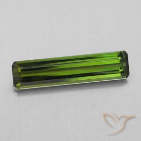 2.18ct Natural Medium Green Tourmaline, Emerald Cut, VVS-VS
