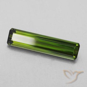 2.18 ct Green Tourmaline Stone, Natural Tourmaline in Octagon Facet Shape for Sale
