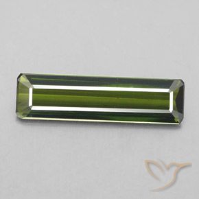 2.20ct Natural Forest Green Tourmaline, Emerald Cut, VS