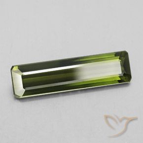 2.20 ct Green Tourmaline Stone, Natural Tourmaline in Octagon Facet Shape for Sale