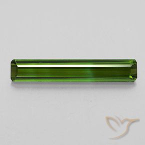 2.29ct Natural Earthy Green Tourmaline, Emerald Cut, VVS