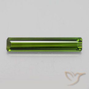 2.14ct Natural Earthy Green Tourmaline, Emerald Cut, VVS