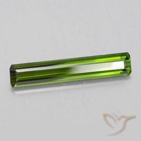 2.14 ct Green Tourmaline Stone, Natural Tourmaline in Octagon Facet Shape for Sale