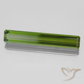 2.47 ct Green Tourmaline Stone, Natural Tourmaline in Octagon Facet Shape for Sale