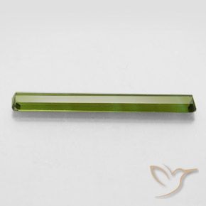 Tourmaline Gemstone in 27.8 x 3.5 mm Size for Sale, Tourmaline Stone in Seaweed Green Color