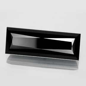 10.39 ct Black Tourmaline Stone, Natural Tourmaline in Baguette / Scissor Cut Shape for Sale