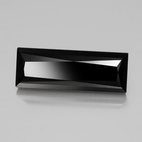 30.39 ct Black Tourmaline Stone, Natural Tourmaline in Baguette / Scissor Cut Shape for Sale
