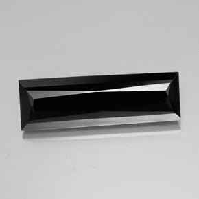 13.87 ct Black Tourmaline Gemstone, Tourmaline Gem in Baguette / Scissor Cut Shape for Sale.