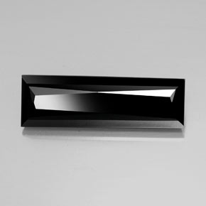 13.87 ct Black Tourmaline Stone, Natural Tourmaline in Baguette / Scissor Cut Shape for Sale