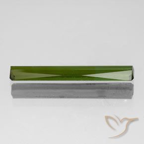 Tourmaline Gemstone in 19.6 x 2.8 mm Size for Sale, Tourmaline Stone in Earthy Green Color