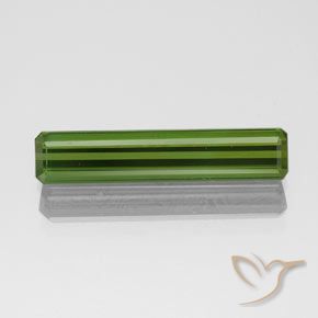 1.61ct Natural Dark Green Tourmaline, Emerald Cut, VVS-VS