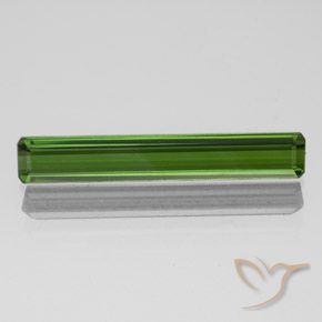 1.59ct Natural Earthy Green Tourmaline, Emerald Cut, VVS
