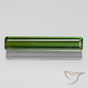 1.38ct Natural Seaweed Green Tourmaline, Emerald Cut, VVS-VS