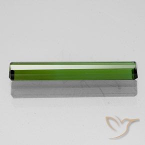 Tourmaline Gemstone in 18.2 x 3.2 mm Size for Sale, Tourmaline Stone in Seaweed Green Color